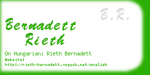 bernadett rieth business card